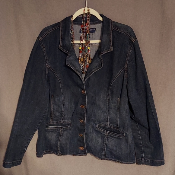 Bandolinoblu Denim Jacket Woman 2X - Picture 2 of 7
